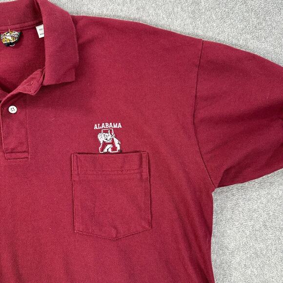 Vintage Alabama Crimson Tide Pocket Embroidered Polo Creekwood Mens Large Big AL - Picture 2 of 9